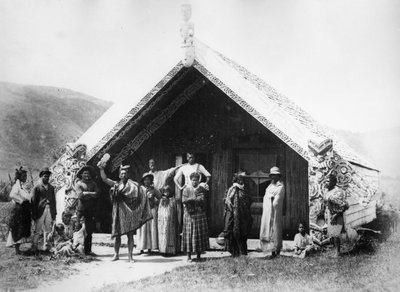 Whare Runanga - Wairoa by Alfred Burton